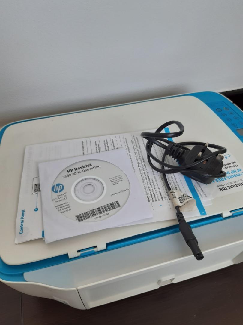 HP DeskJet 3632 wireless printer and scanner, Computers & Tech