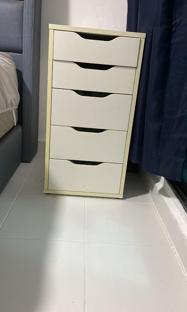 Ikea 200cm x 60cm Alex Drawers and LAGKAPTEN Table Top in White