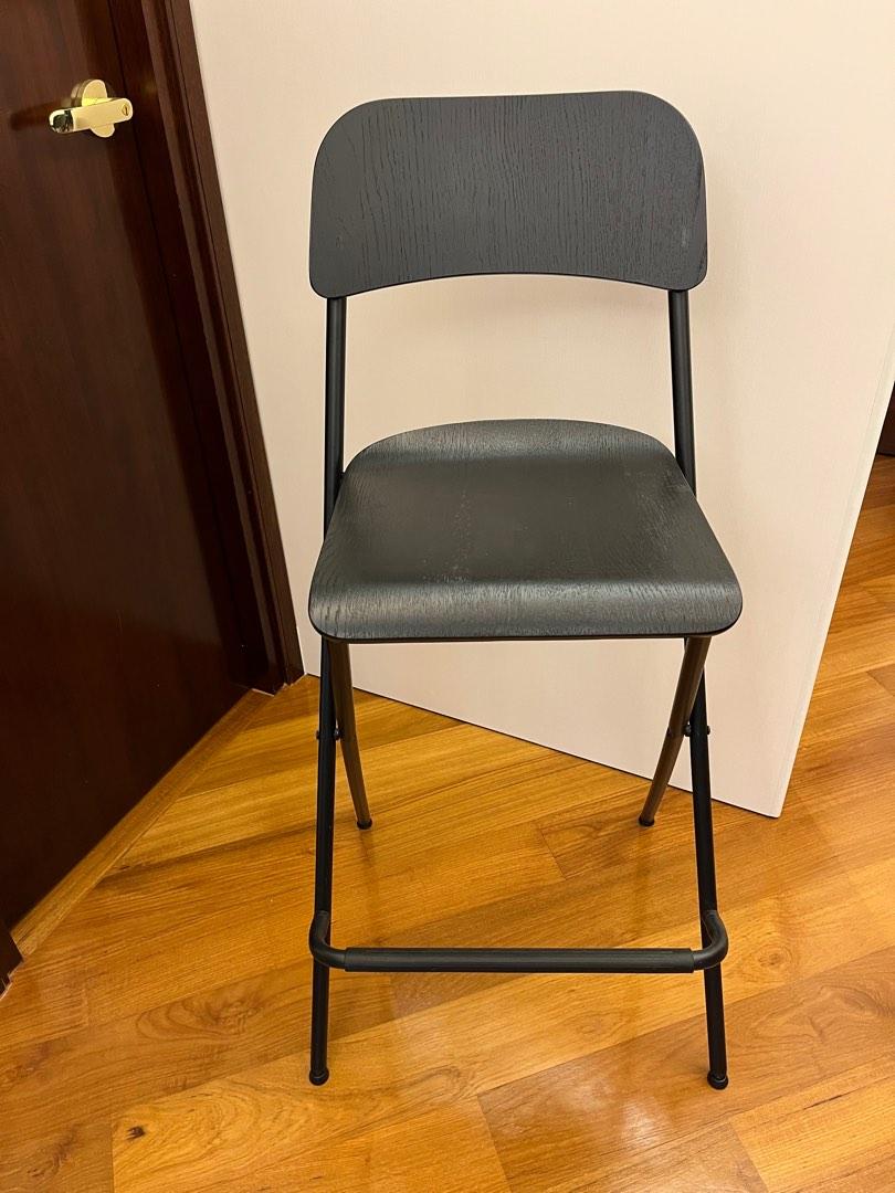Ikea 高椅 吧台椅 摺椅 foldable bar chair, 傢俬＆家居, 傢俬, 椅子 Carousell