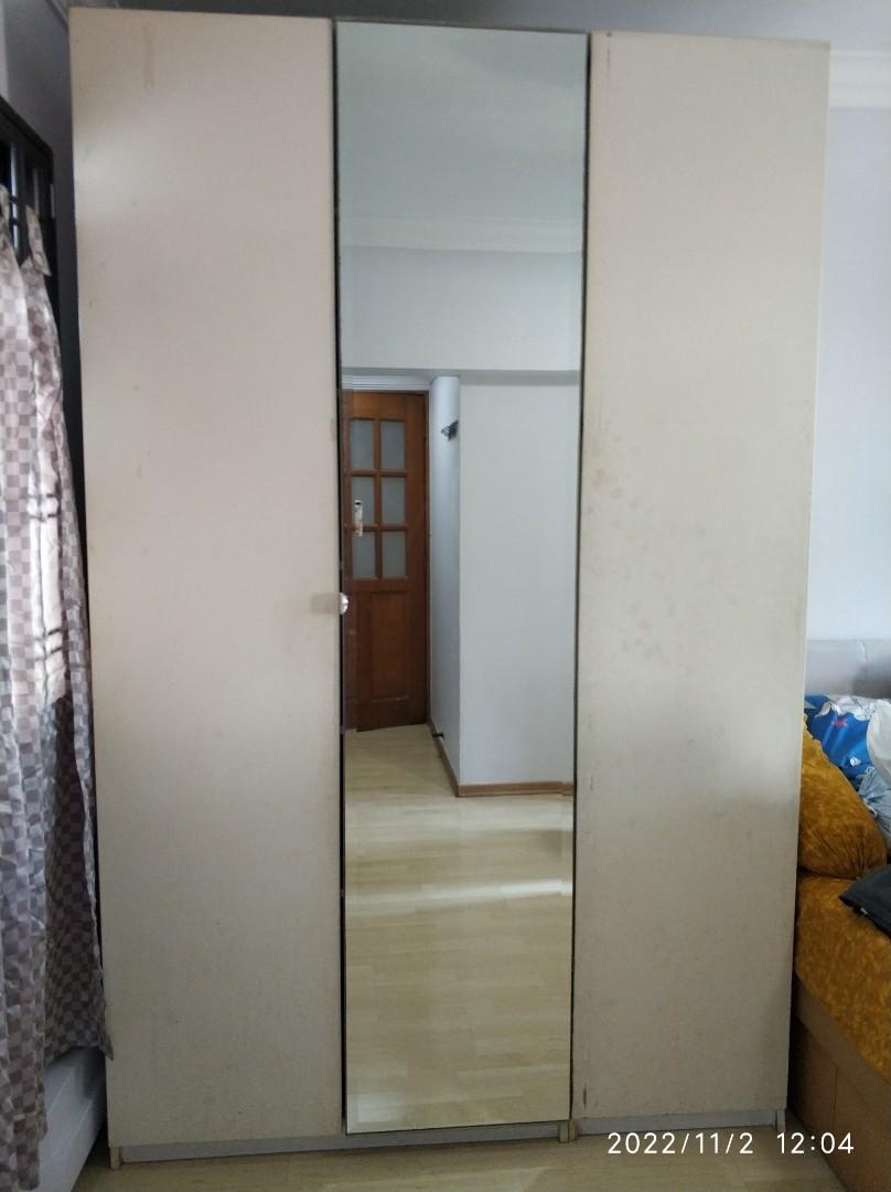 Ikea full length big wardrobe with mirror, Furniture & Home Living, Furniture, Shelves,