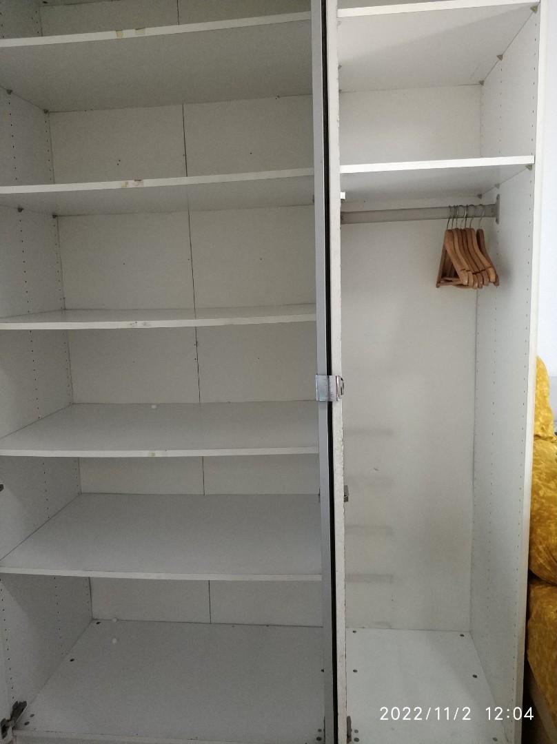 Ikea full length big wardrobe with mirror, Furniture & Home Living, Furniture, Shelves,