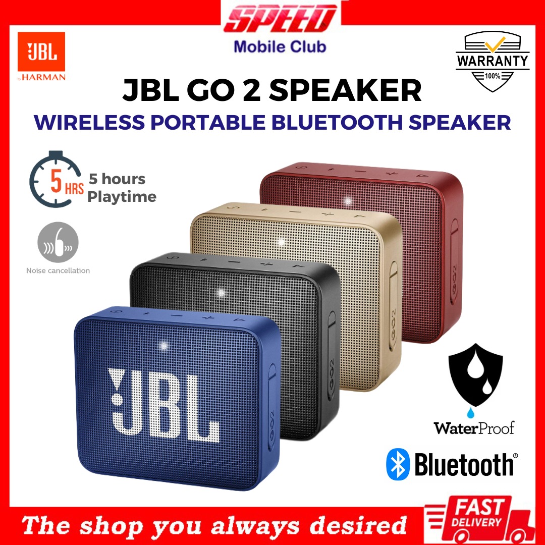 JBL GO 2 Wireless Portable Bluetooth Speaker with Mic Brand New With