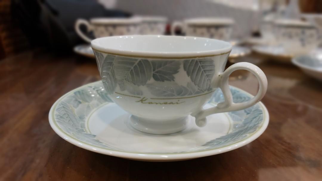 Kansai Fine China Tea Cup & Saucer Set of 5, Furniture & Home Living