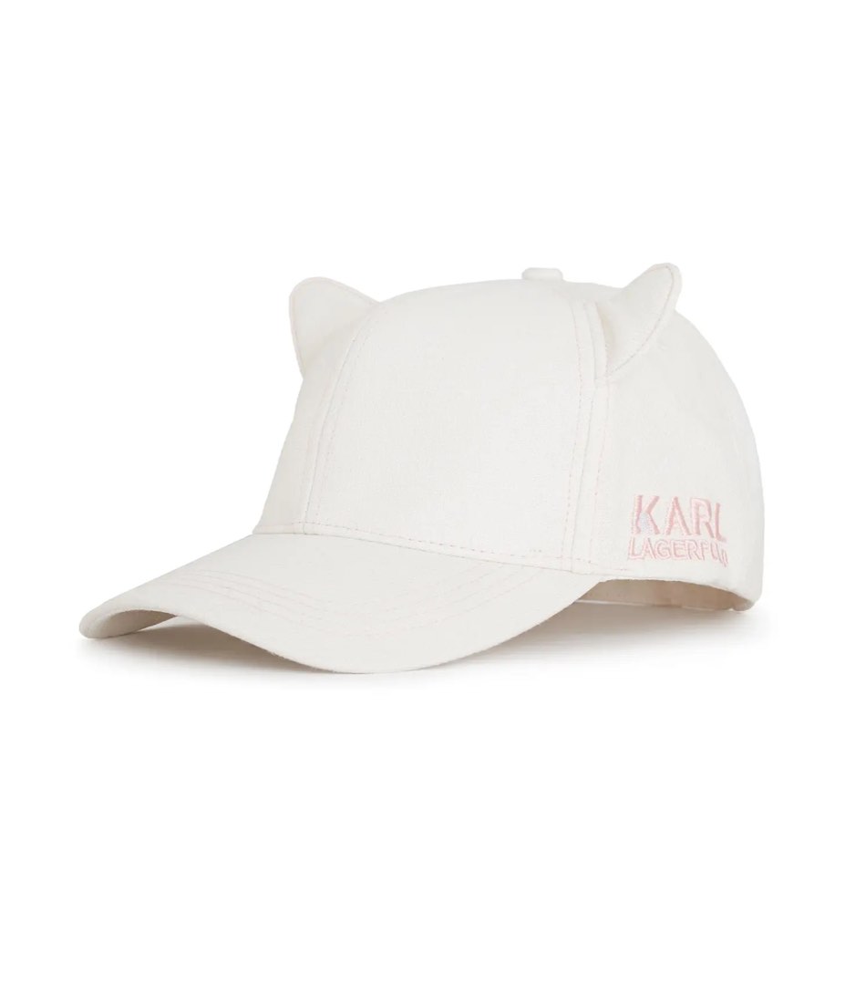 Karl Lagerfeld Cat Ears Baseball Hat in Black