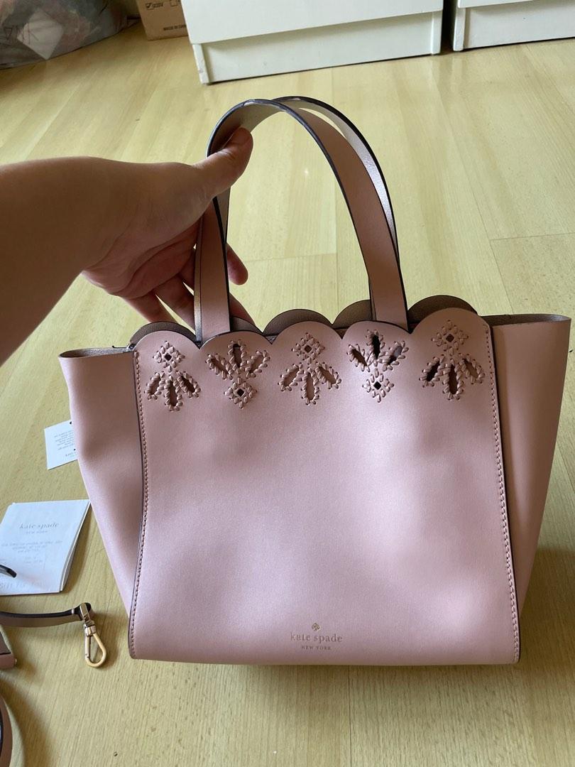 Kate Spade Blush Pink Leather Bag with Strap (Category: Cross-body Bags) located in Quezon City. Submitted by spottedstuff (Listing ID 1194213273, Image 1). Description: Comes with receipt, tags and care card Light signs of usage Price still negotiable Rfs: not using it anymore .