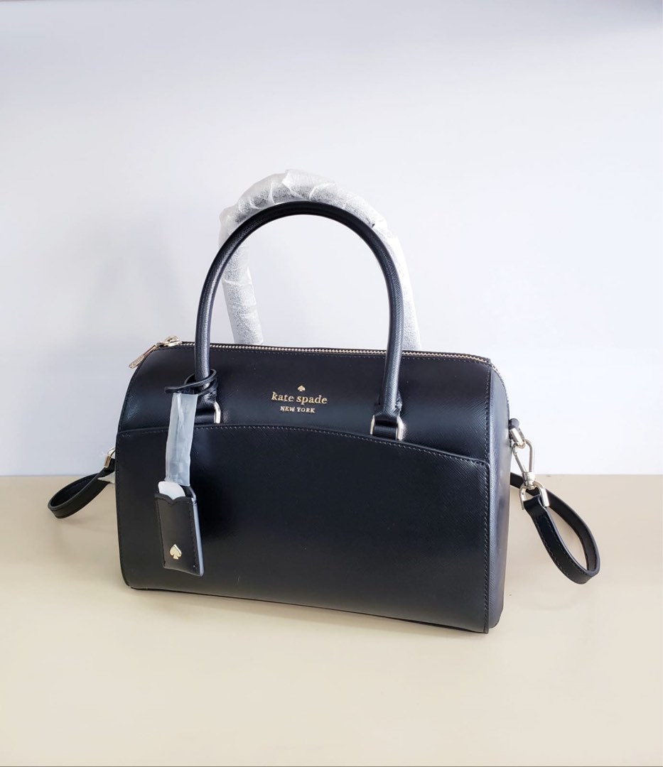 kate spade devyn medium duffel satchel. Black. Barang Mewah Tas