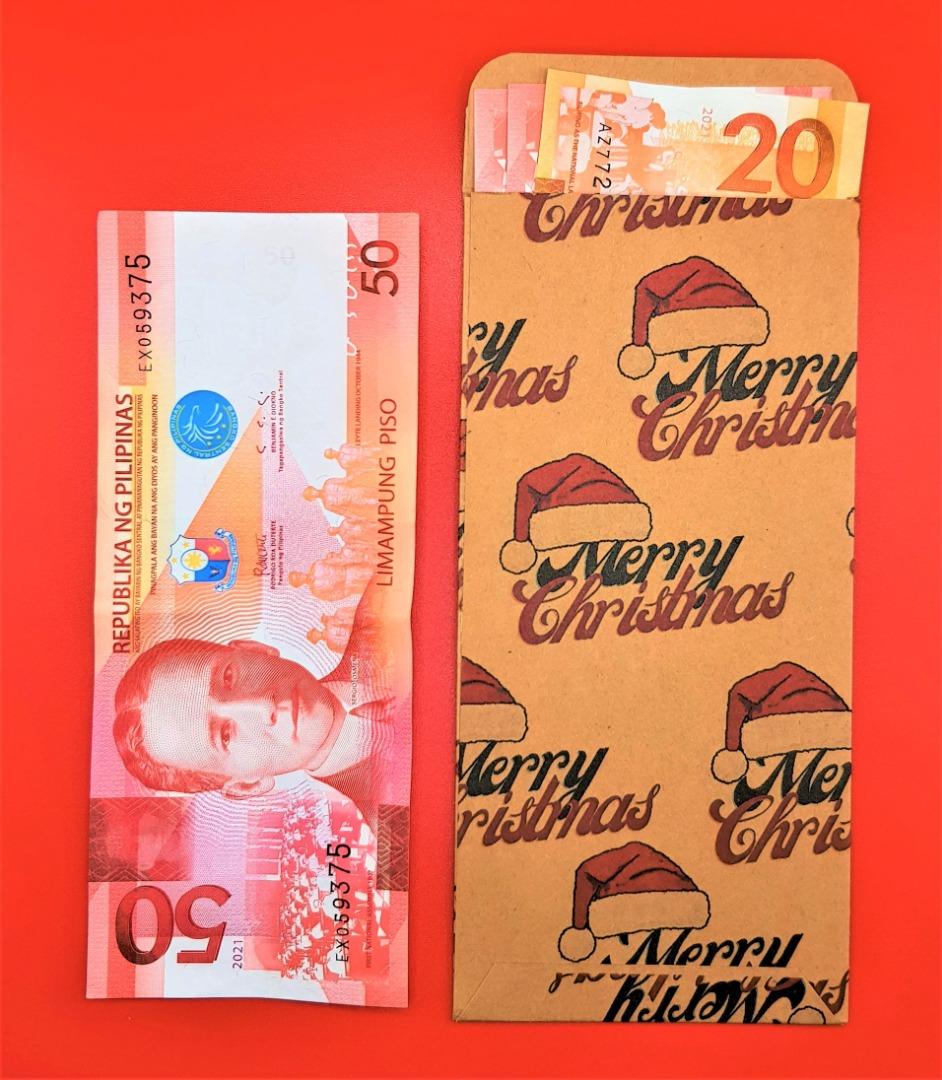 Kraft Christmas Money Envelope "Ampao", Hobbies & Toys, Stationary