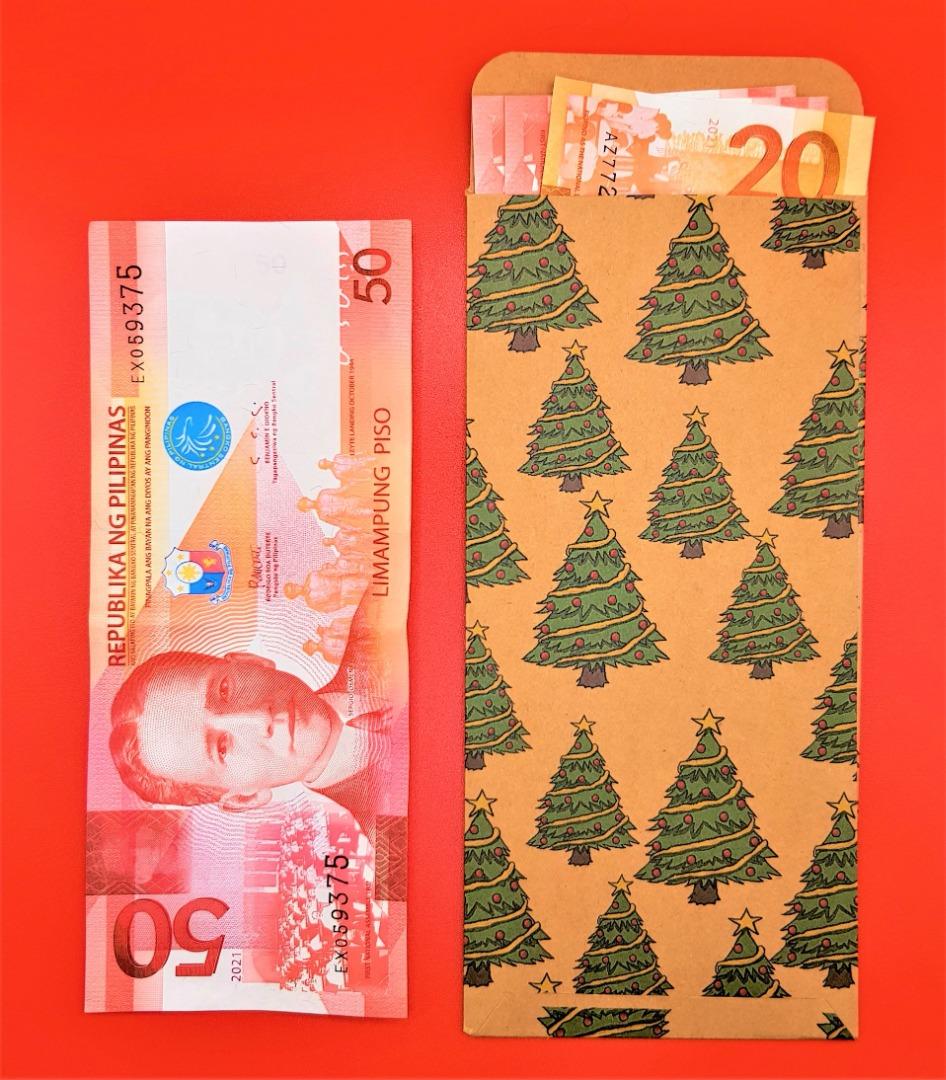 Kraft Christmas Money Envelope "Ampao", Hobbies & Toys, Stationary