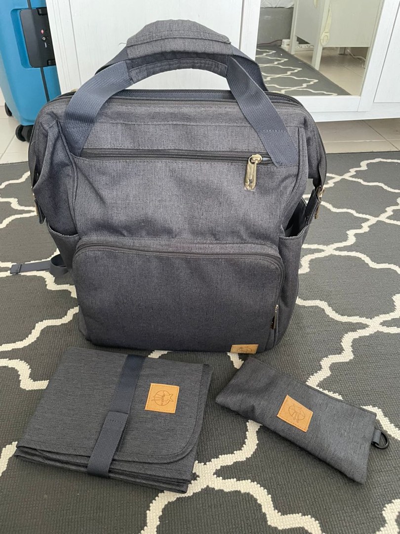Lassig glam goldie backpack diaper bag in grey online