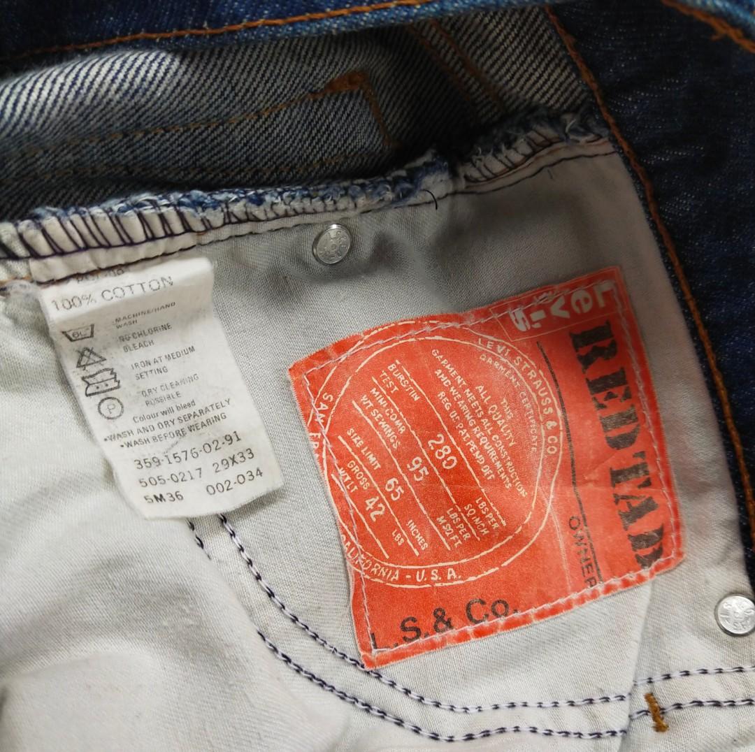 Levis 505 red tab jeans 2025