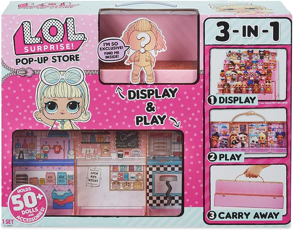 LOL Surprise! PopUp Store (Doll Display Case), Pink, Hobbies & Toys
