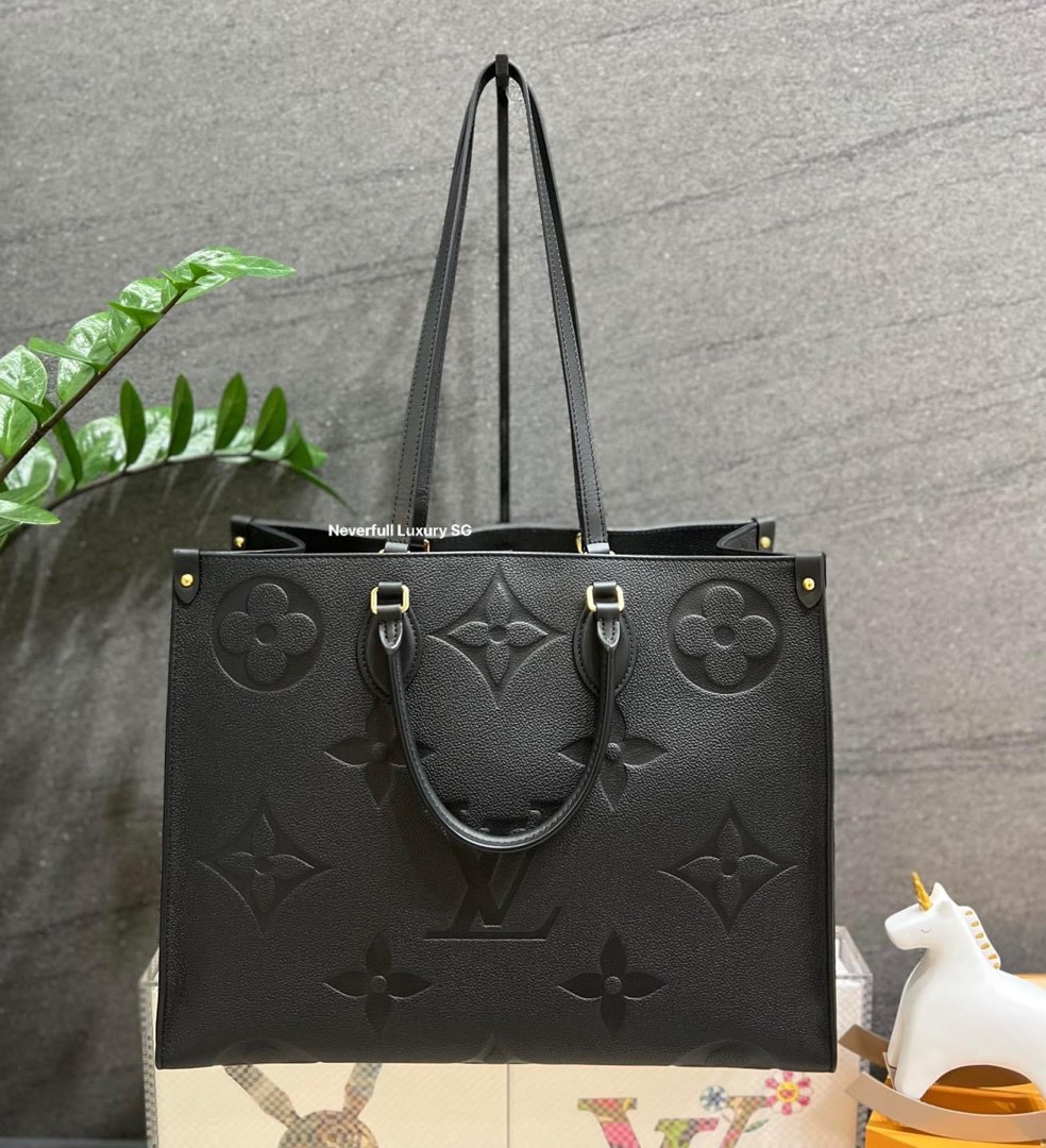 LV On The Go GM Monogram Empreinte Leather Black 2020, Luxury, Bags &  Wallets on Carousell
