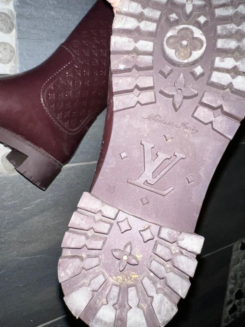LV LOUIS VUITTON SPLASH MONOGRAM RAIN BOOTS WELLIES REWORK SZ 35, Luxury,  Sneakers & Footwear on Carousell
