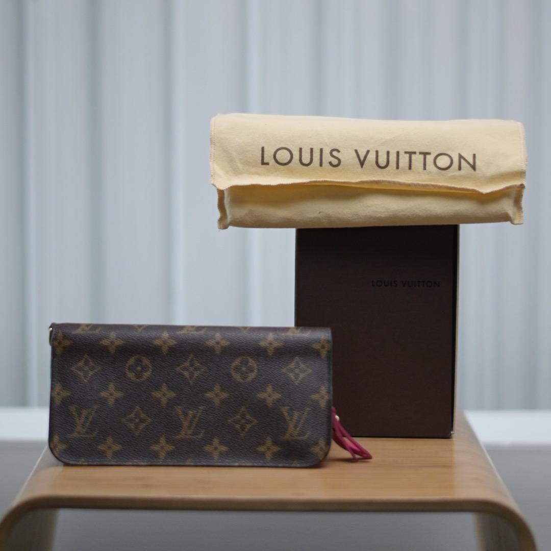 LOUIS VUITTON BROWN MONOGRAM PINK TRIM INSOLITE LONG WALLET – VLA Luxury
