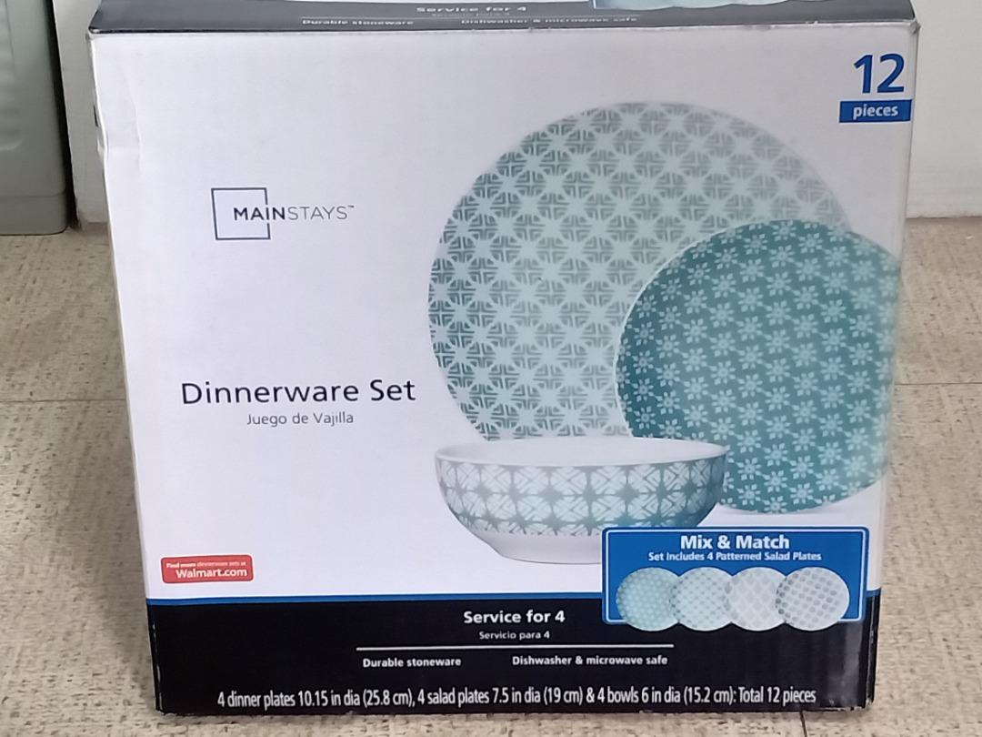 MAINSTAYS DINNERWARE SET, Furniture & Home Living, Kitchenware