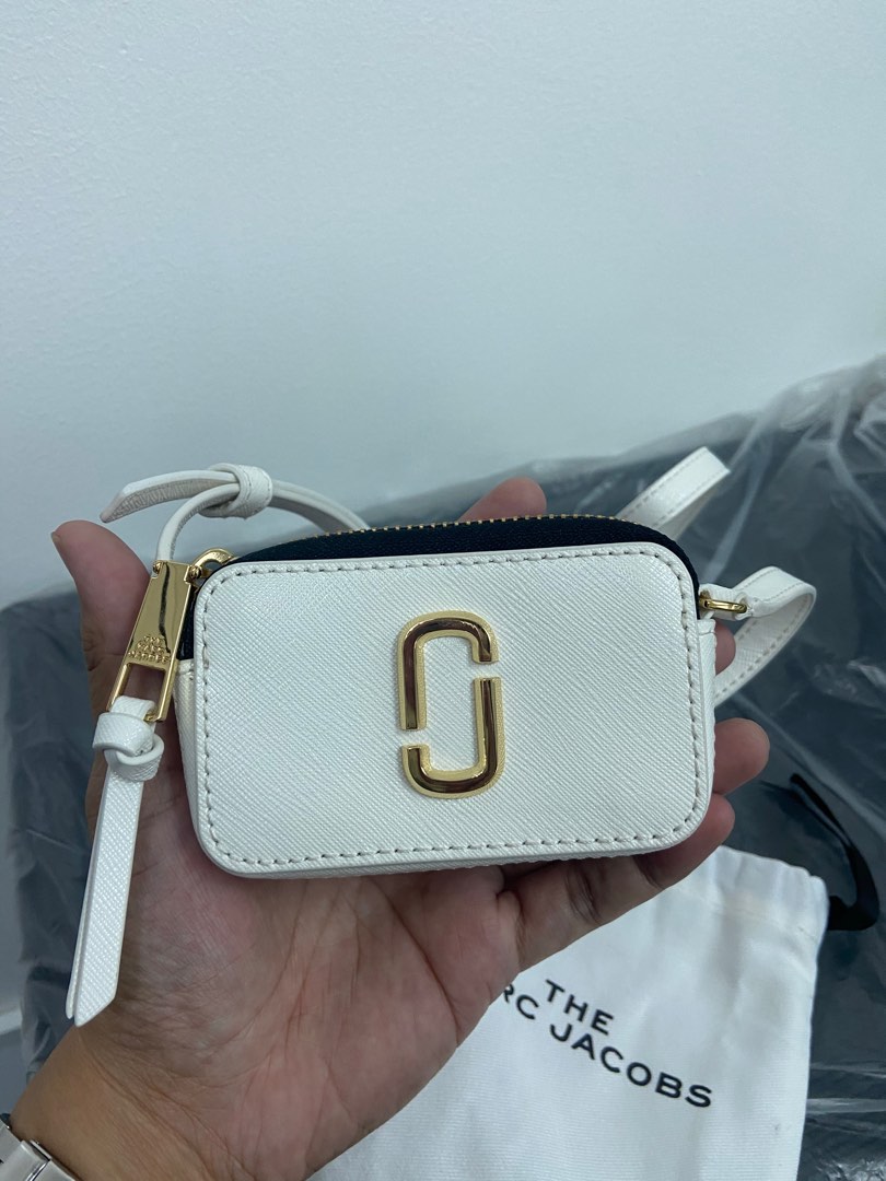 MARC JACOBS The Shot DTM White Micro Crossbody Bag