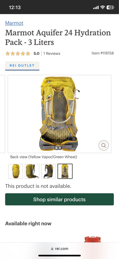 Marmot Aquifer 24 Hydration Pack 3 Liters Sports Equipment Hiking Camping on Carousell