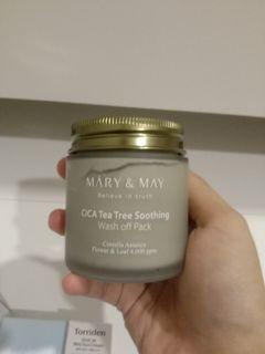 Mary and may cica tea tree soothing wash off pack
