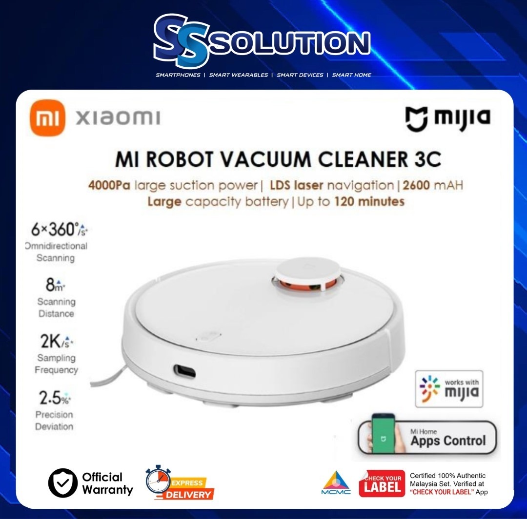 Mi Robot Vacuum Cleaner 3C 4000Pa large suction power Furniture