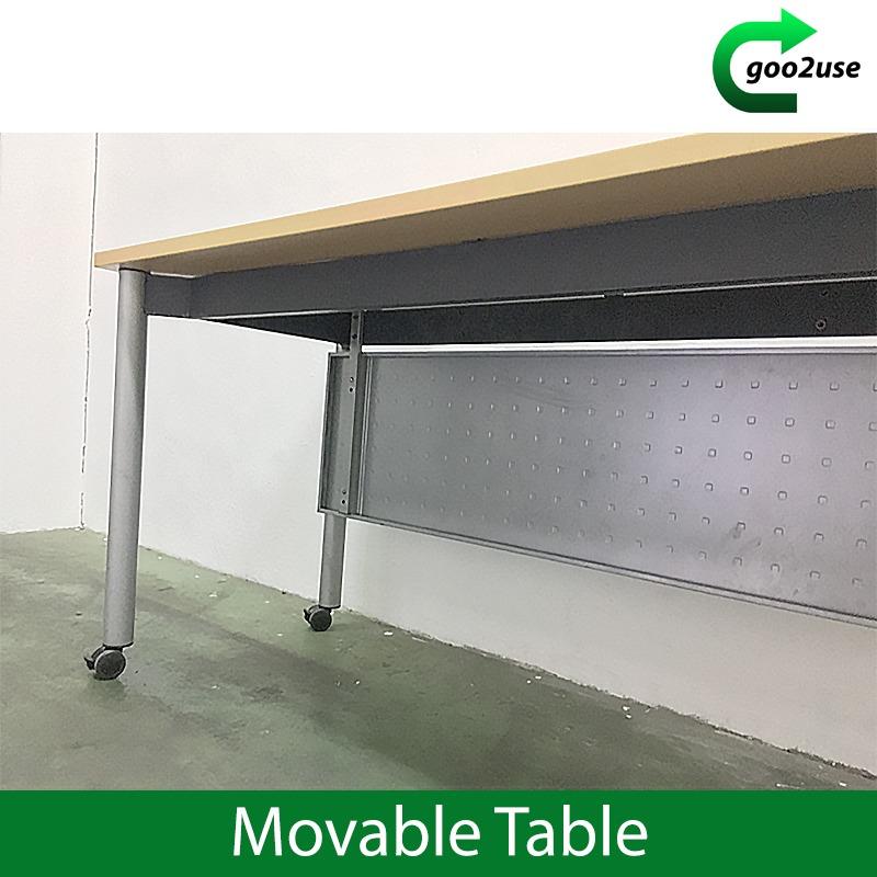 Movable Office Study Table Computer Desk 150cm x 60cm, Furniture & Home