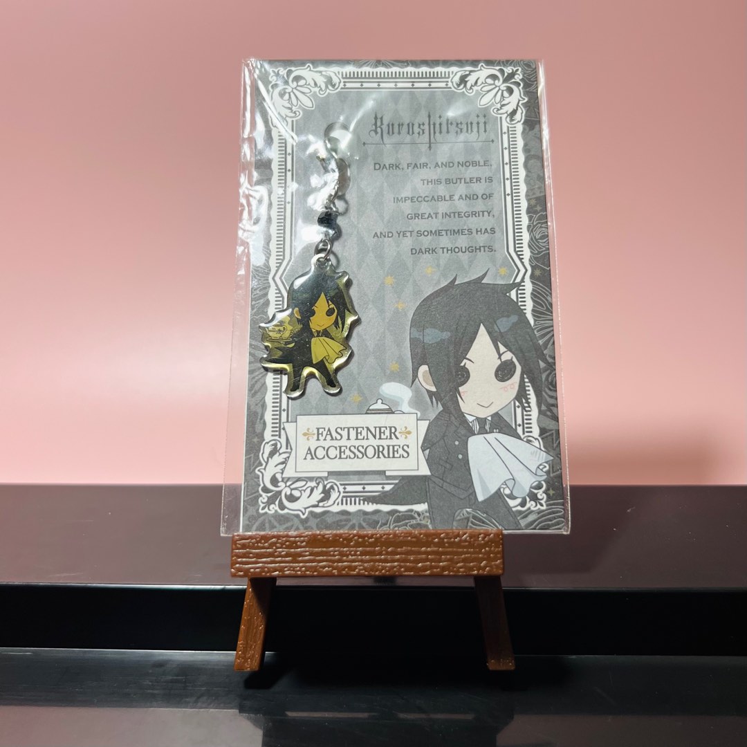 Movic Black Butler Sebastian Michaelis Metal Charm 2.9cm Php 100