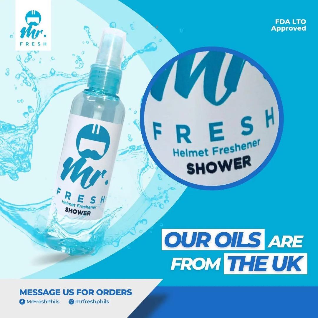 Mr. Fresh Helmet Freshener and Sanitizer - Shower Fresh, Beauty ...