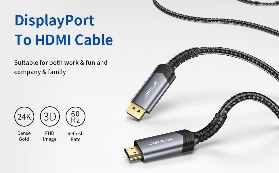 Adaptador de Cable HDMI a Displayport 4K 60Hz para PS5 PS4 Pro PS4