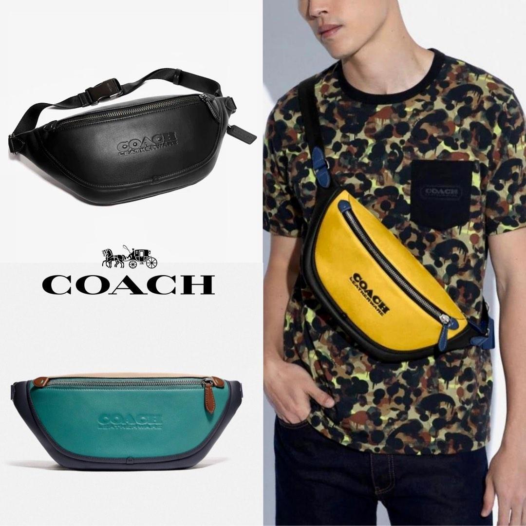 New Coach Original LEAGUE BELT BAG Collection Sling Chest Bag For Men Come With Complete Set Suitable for Gift