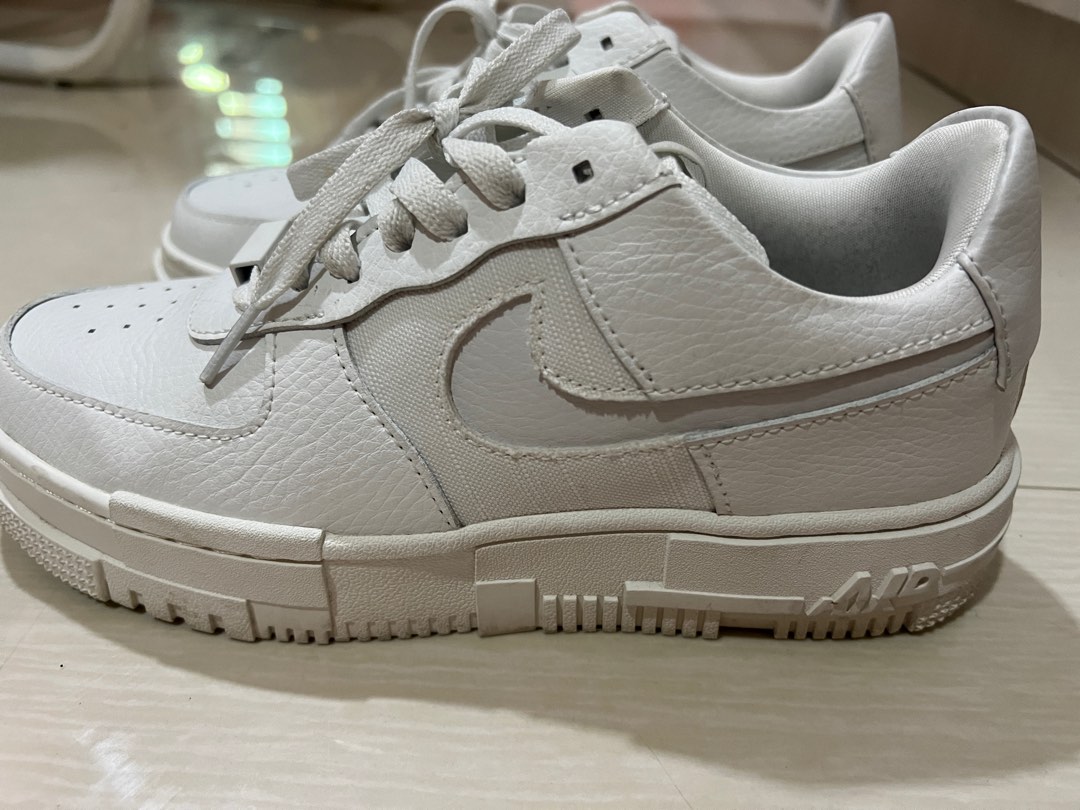 nike pixel triple white