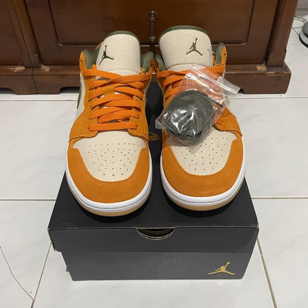 NIKE Air Jordan 1 Low Ceramic, Fesyen Pria, Sepatu , Sneakers di Carousell
