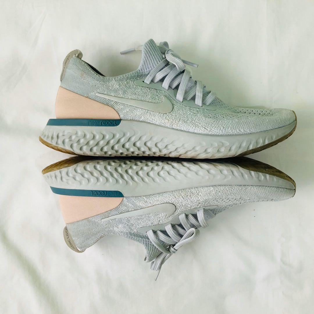 Nike epic react flyknit mica green store