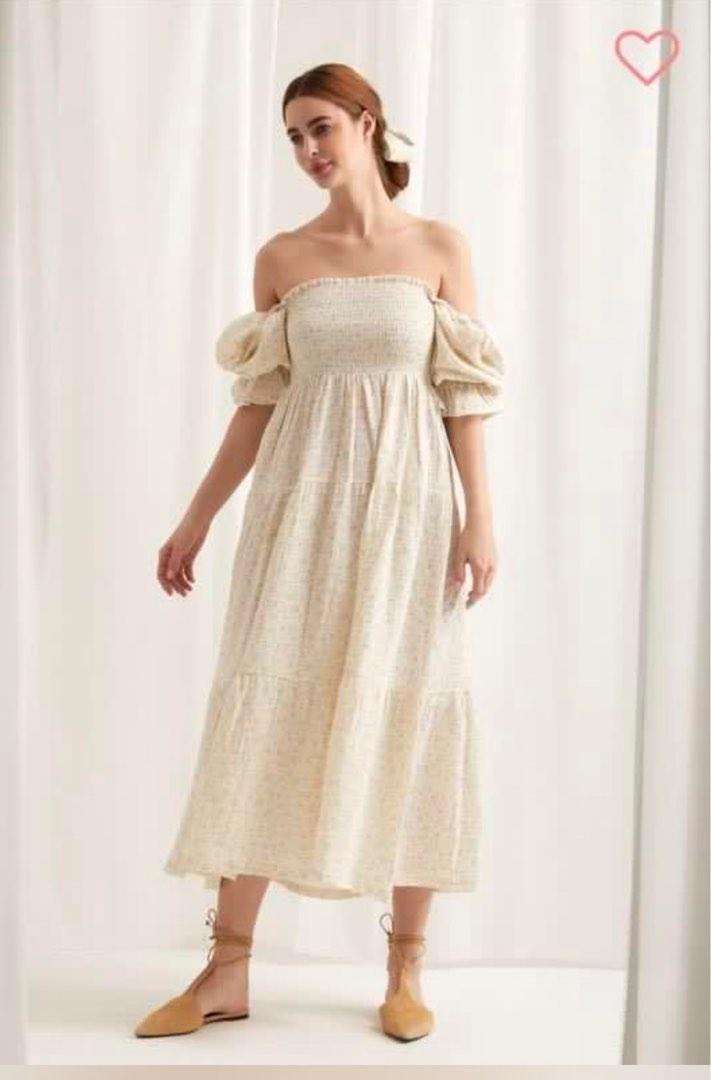 green emerald velvet dress Kiko Dress L / Taupe Gingham main image 0