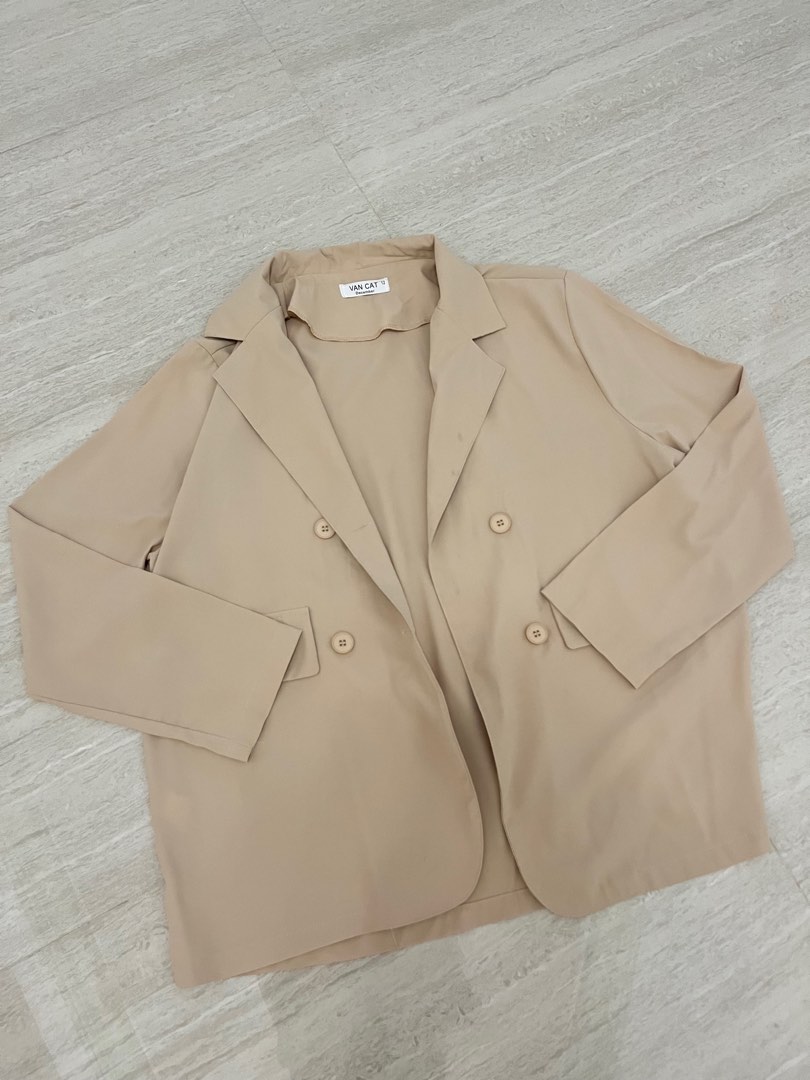 long sleeve one button classic coat