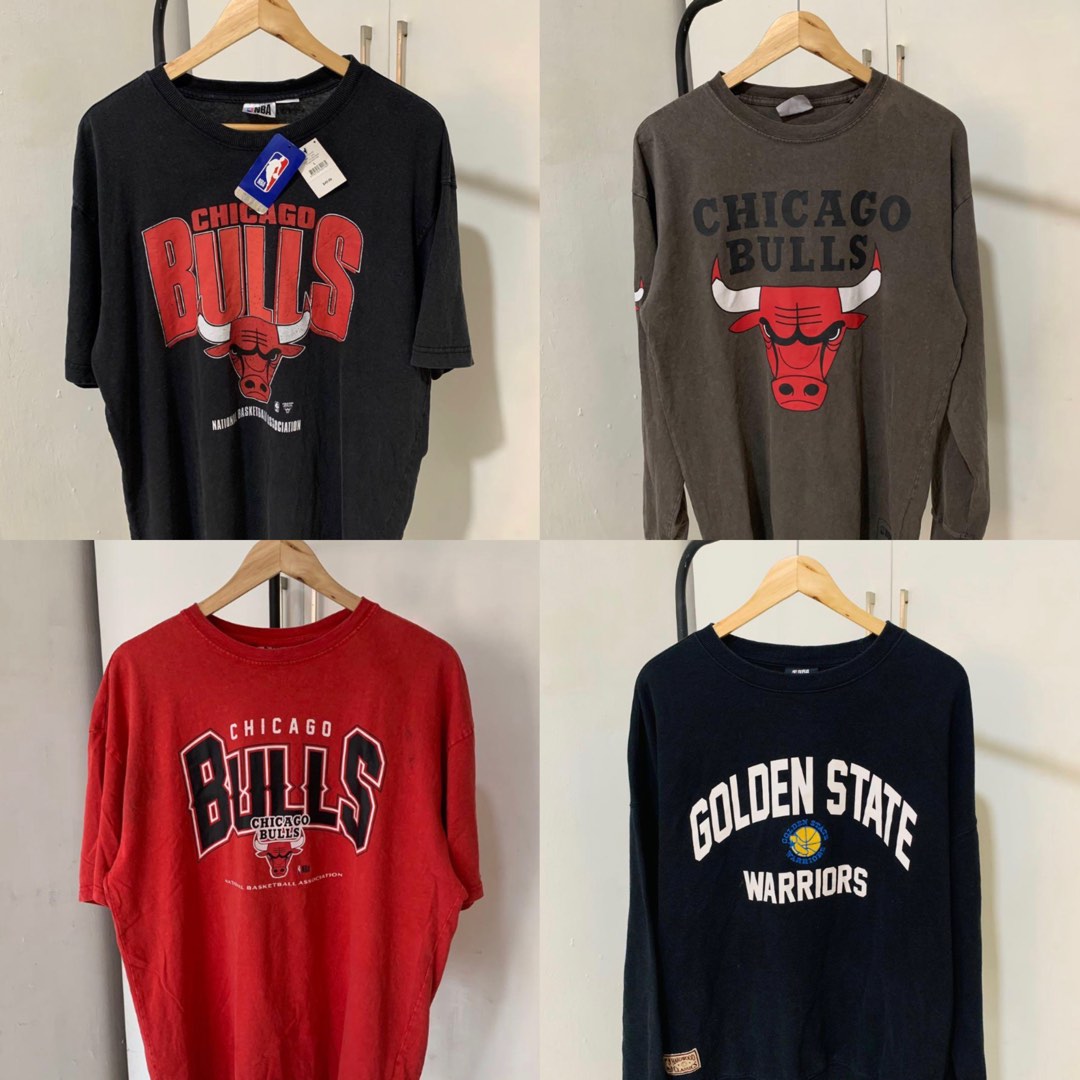 Official NBA Oversized Cotton On Vintage Shirts - Chicago Bulls, Golden  State Warriors, Men's Fashion, Tops u0026 Sets, Tshirts u0026 Polo Shirts on  Carousell