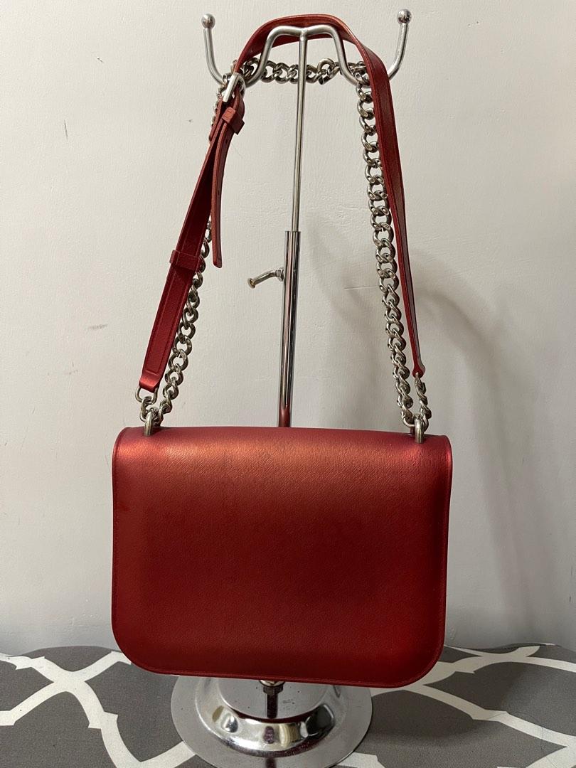 JELLY TOYBOY Metal Chain Cross Body Handbag Jelly 25 (Red)