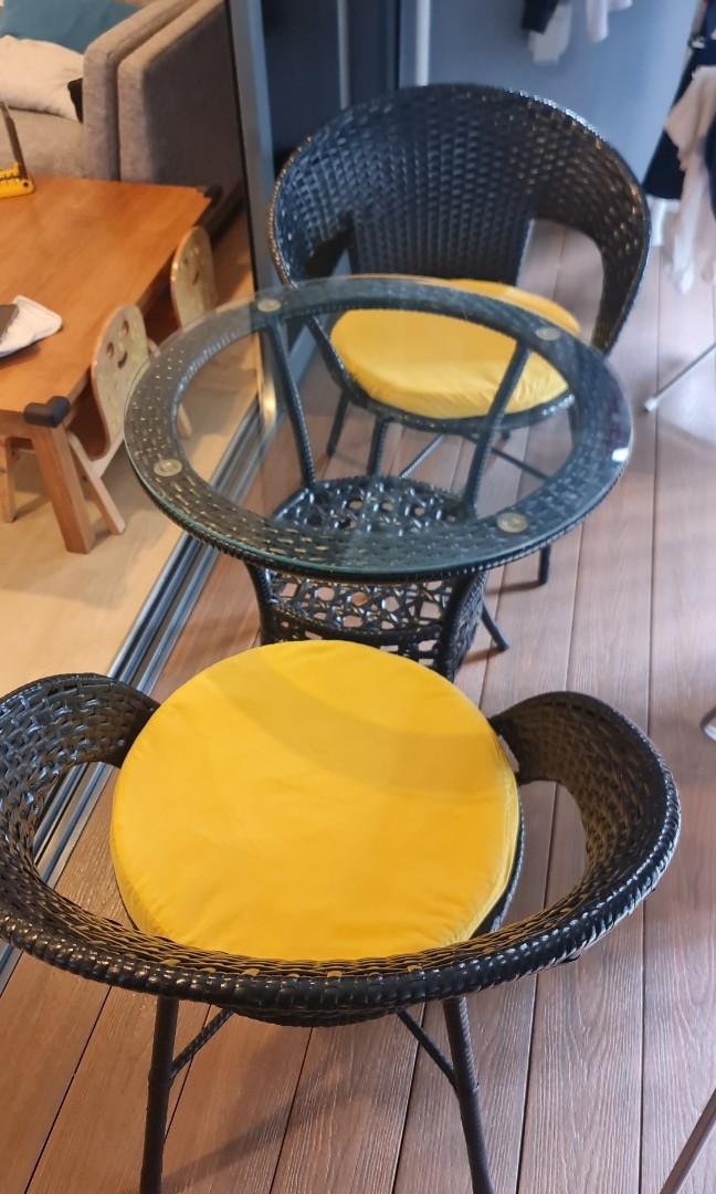 Outdoor / garden chair and table set, Furniture & Home Living