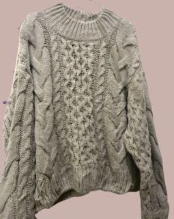 oversize cable sweater