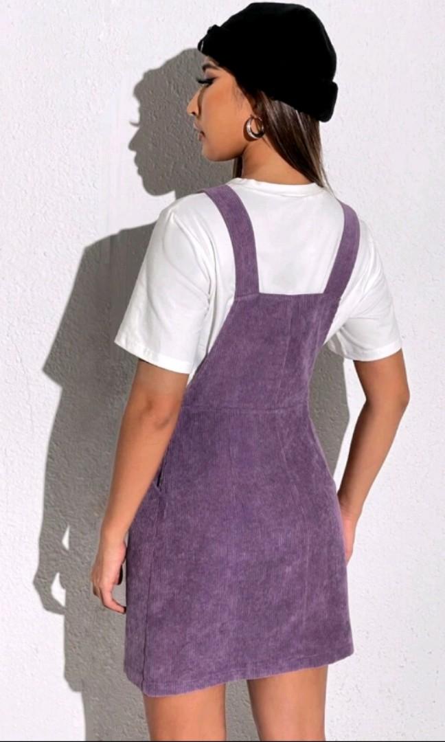 Purple corduroy online overall dress