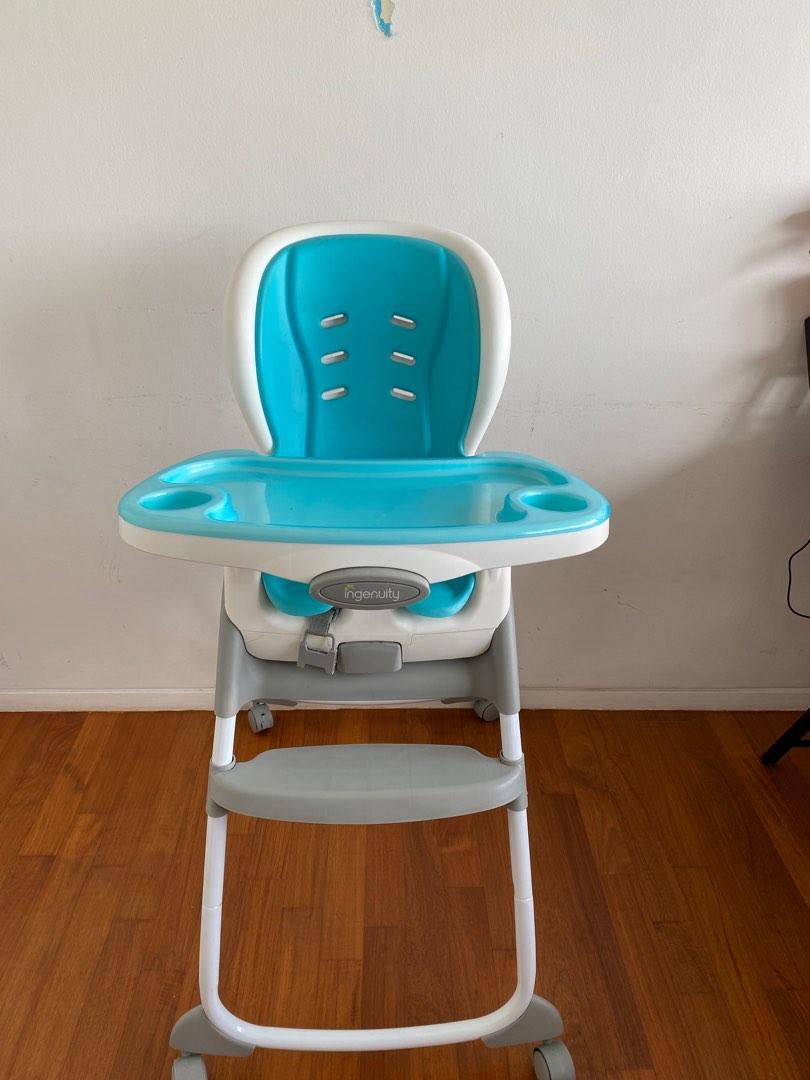 Peacock Blue kids ingenuity smart clean trio elite 3 in 1 high chair