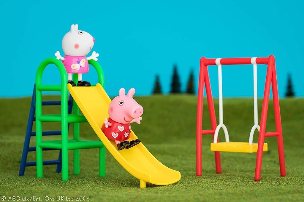 Peppa Pig Playground Fun Playset, 4 Pieces Includes Peppa & Suzy