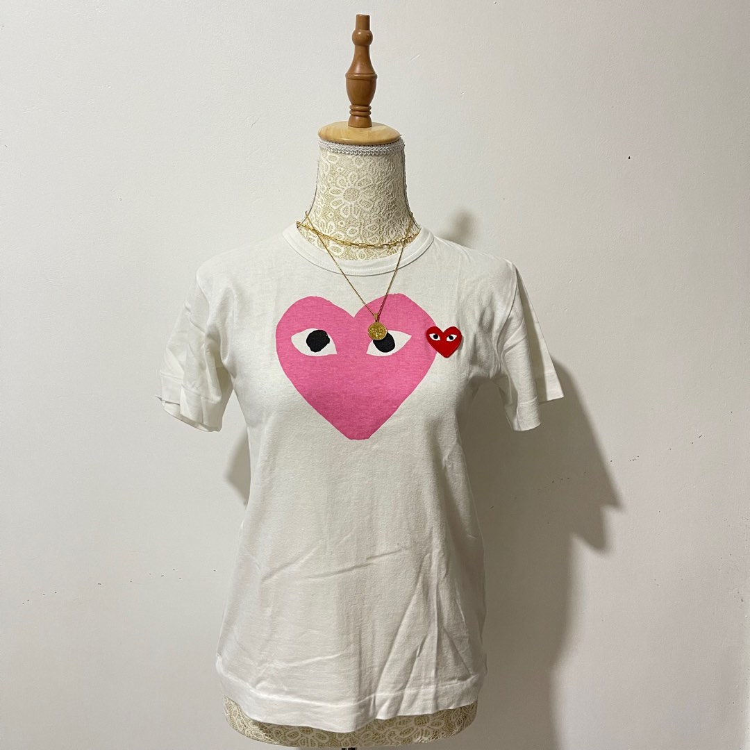 Cdg pink heart sales