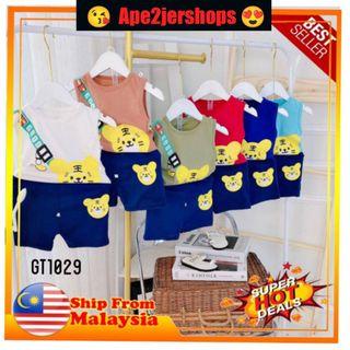PLAYSET SINGLET + PANT BABY GIRL BOY UNISEX KIDS / STREETWEAR 1-5YEARS (CODE GT1029)