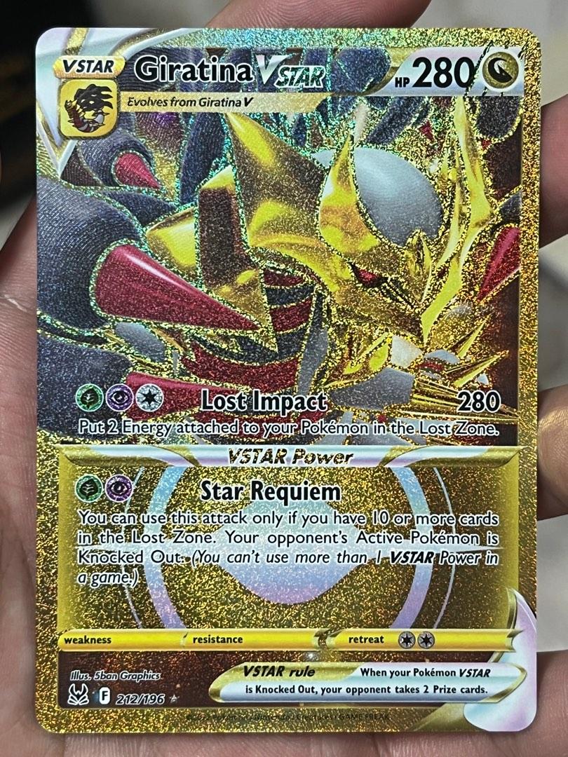 Pokmon Lost Origin Giratina V Star Ultra Rare Secret Rare Gold Card,  Hobbies & Toys, Toys & Games on Carousell