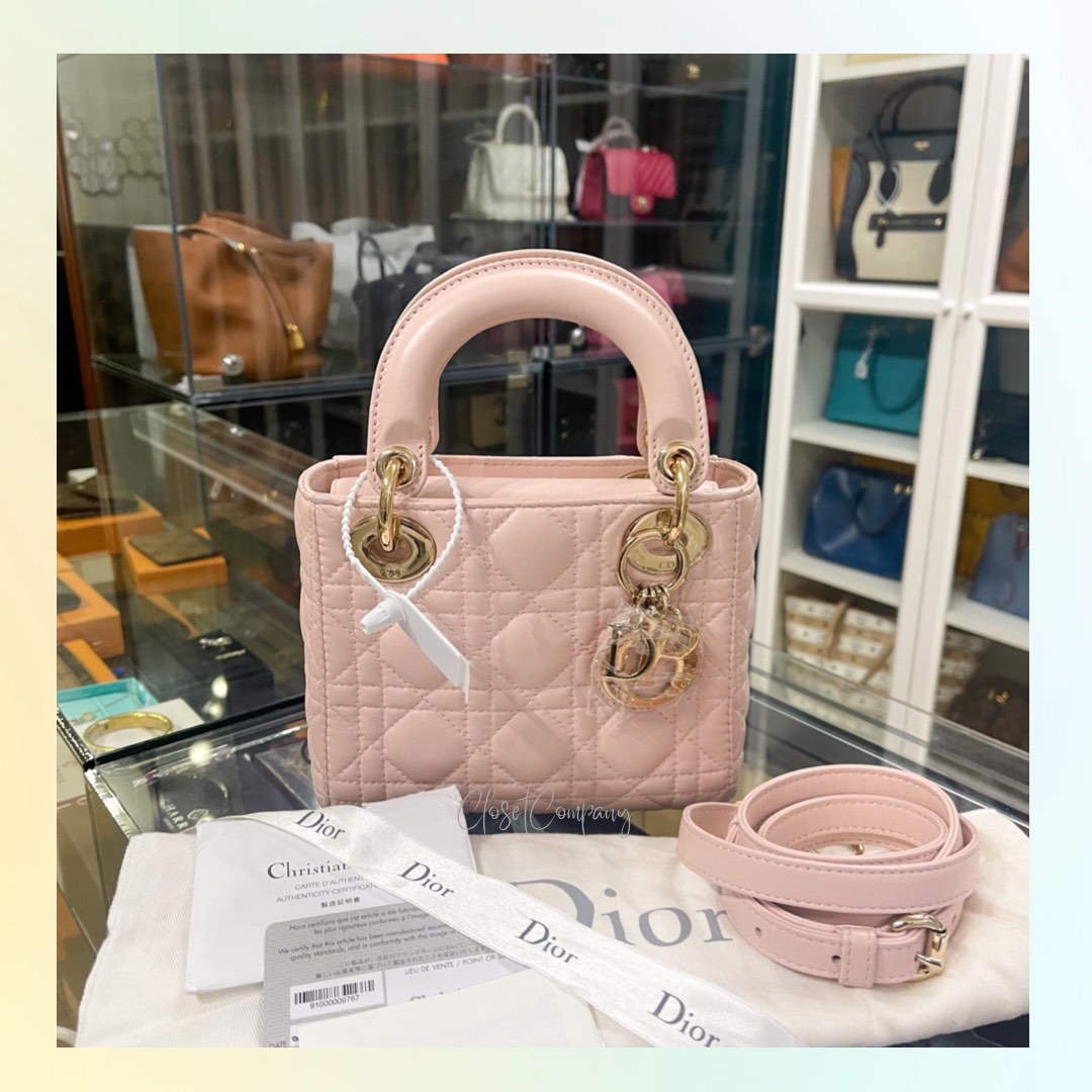 Authentic Medium Lady Dior Sakura Pink — beat the price increase , Luxury,  Bags & Wallets on Carousell