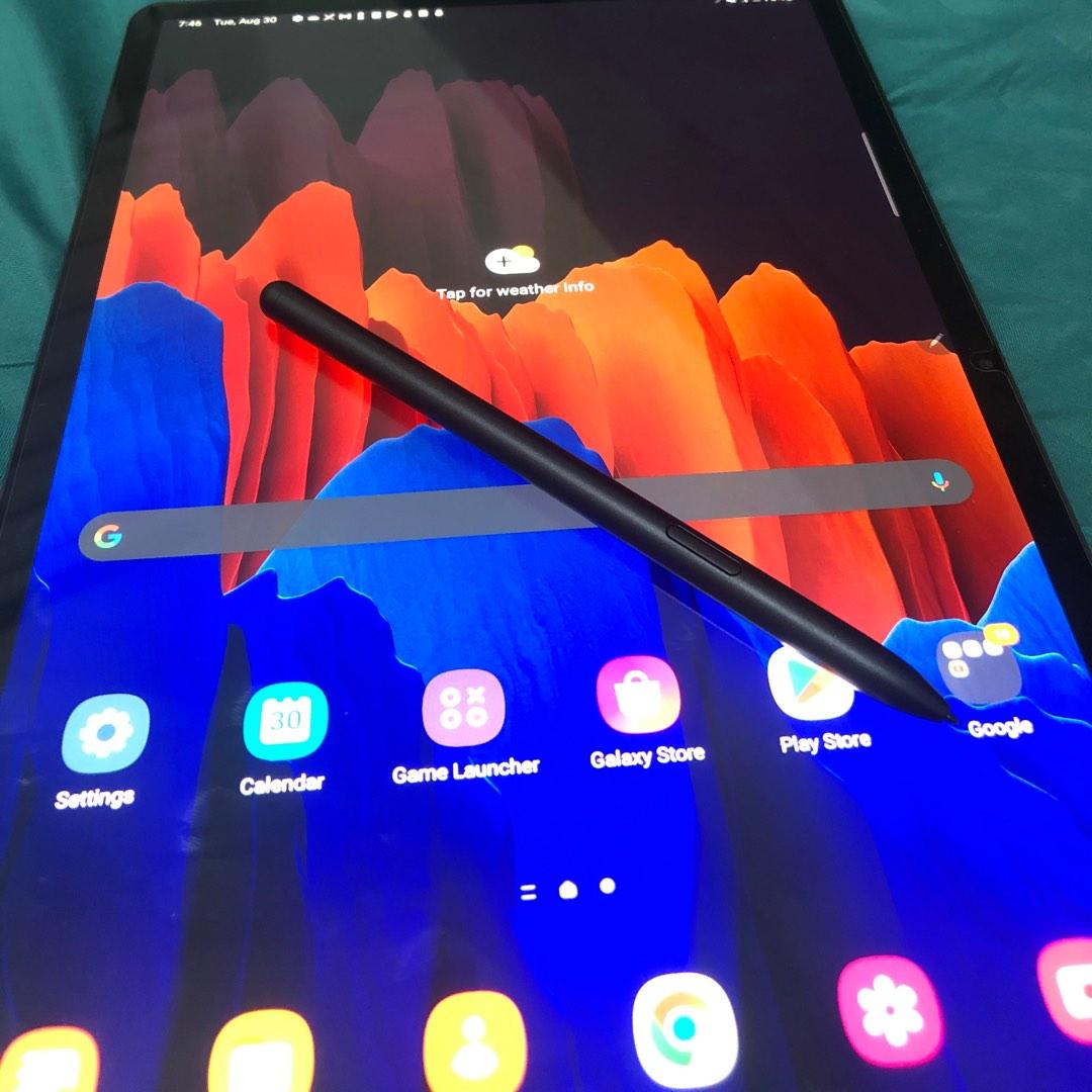 Samsung Galaxy Tab S7 Plus 5G 128GB (Category: Android) located in San Fernando. Submitted by tipsysauce (Listing ID 1194314067, Image 3). Description: Samsung Galaxy Tab S7 Plus 5G 128GB Inclusions: Unit, pen & orig keyboard Like new. No issues/damages/flaws except for a tiny dent on the upper corners. Check all you want. RFS: Upgrade.