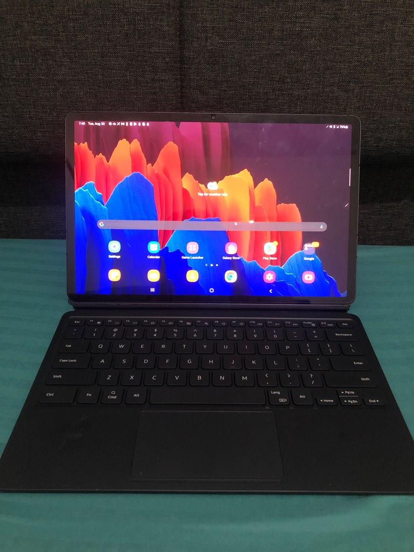 Samsung Galaxy Tab S7 Plus 5G 128GB (Category: Android) located in San Fernando. Submitted by tipsysauce (Listing ID 1194314067, Image 2). Description: Samsung Galaxy Tab S7 Plus 5G 128GB Inclusions: Unit, pen & orig keyboard Like new. No issues/damages/flaws except for a tiny dent on the upper corners. Check all you want. RFS: Upgrade.