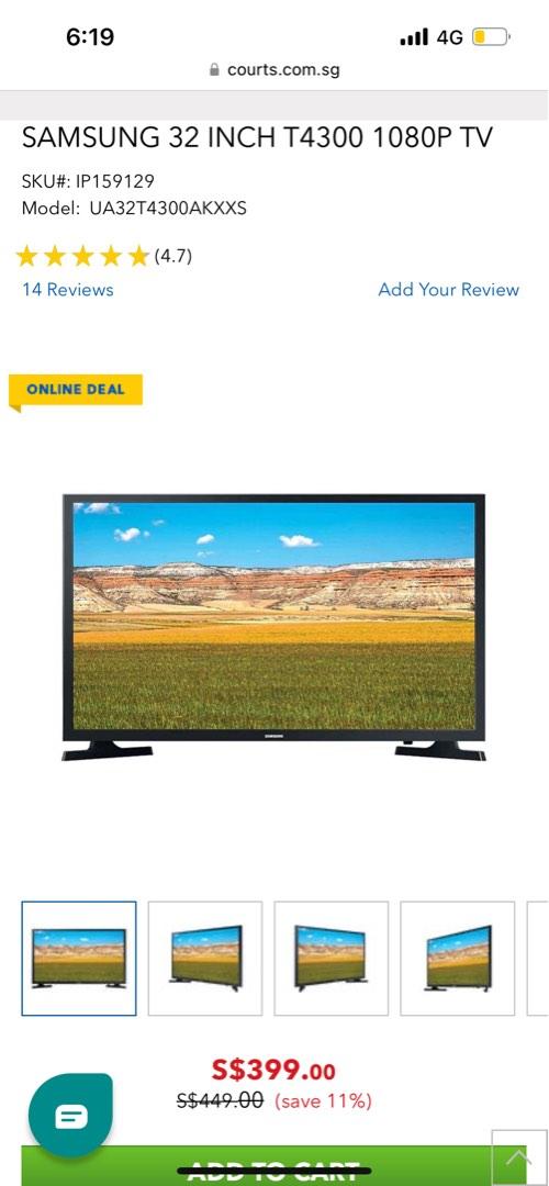 Smart TV 32 HD Samsung UN32T4300A