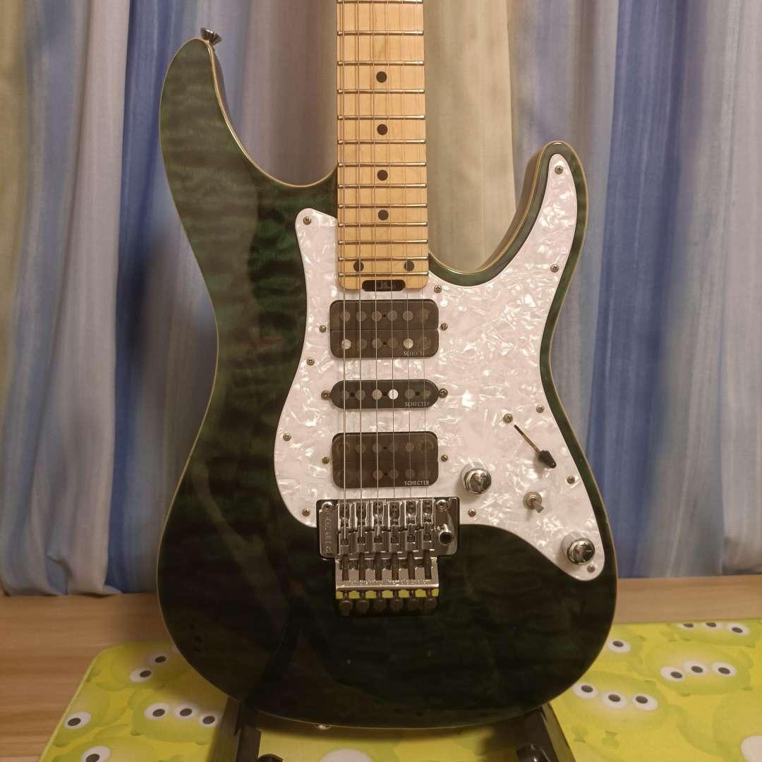 SCHECTER SD-2-24-AS/M Green Made in Japan 2009 ST Type Solid