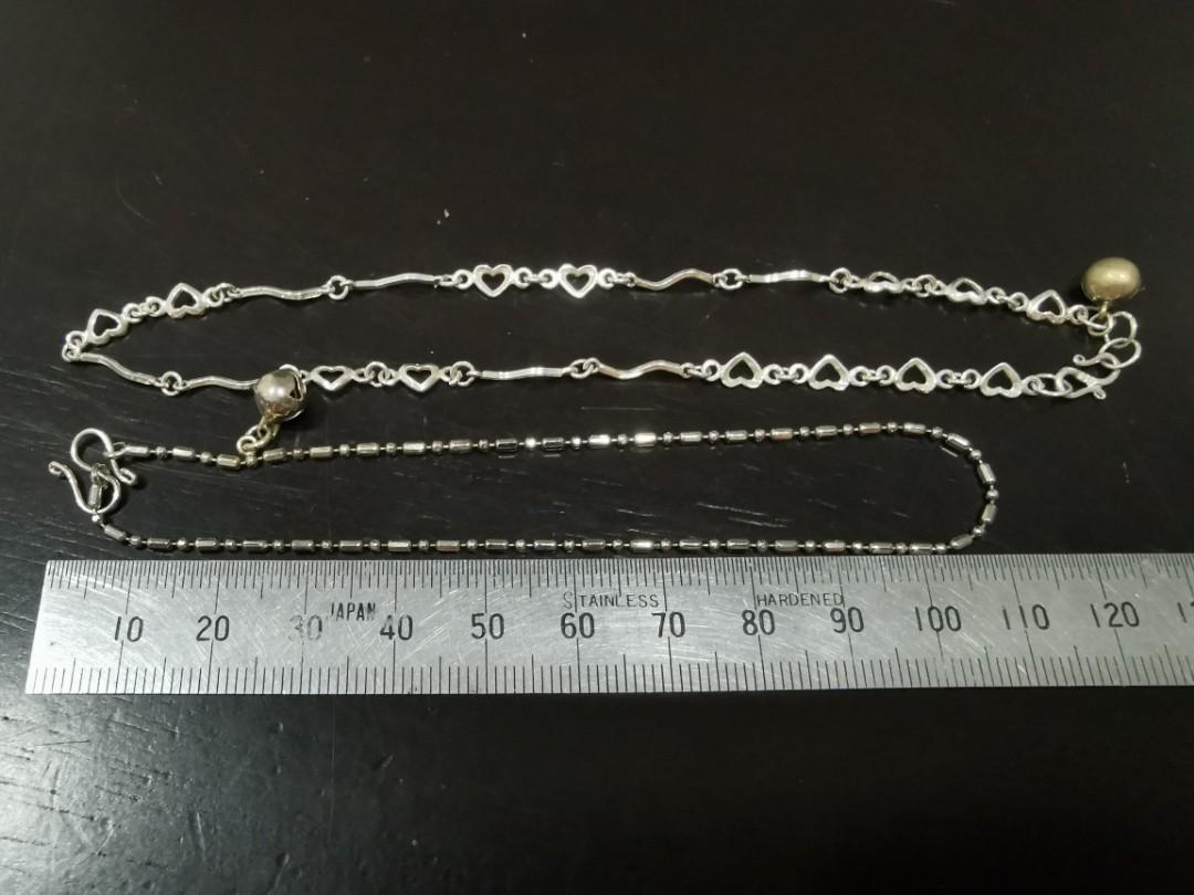Silver Anklets (Category: Anklets) located in Subang Jaya. Submitted by YannisUSJ (Listing ID 1194243408, Image 2). Description: RM20 for 2 anklets. *goods sold are not refundable..