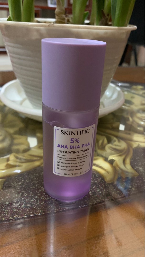 SKINTIFIC 5% AHA/BHA Exfoliating Toner, Kesehatan & Kecantikan, Kulit ...
